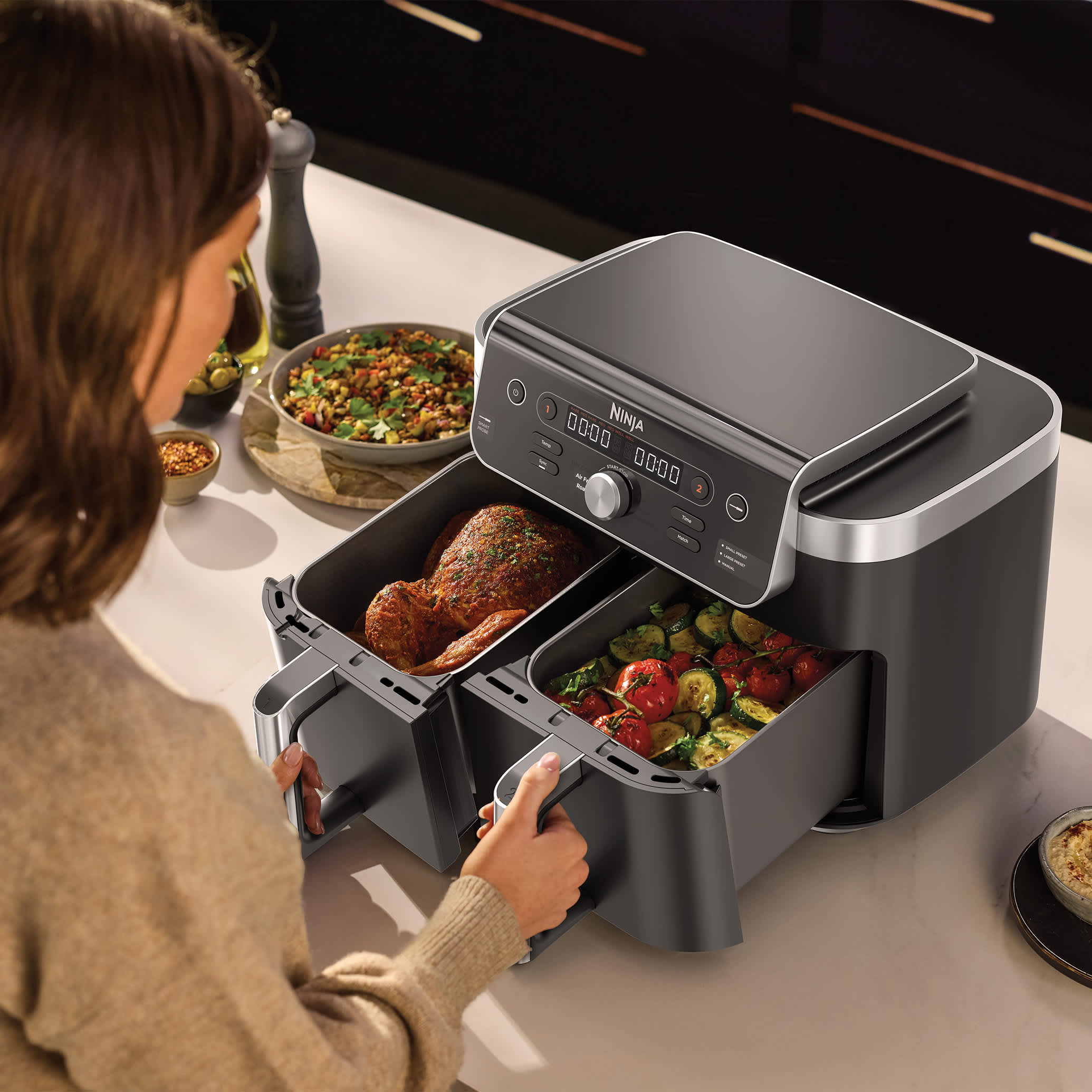 Ninja DualZone XL 9.5L 2-Drawer Air Fryer - DZ950UK | SharkNinja UK